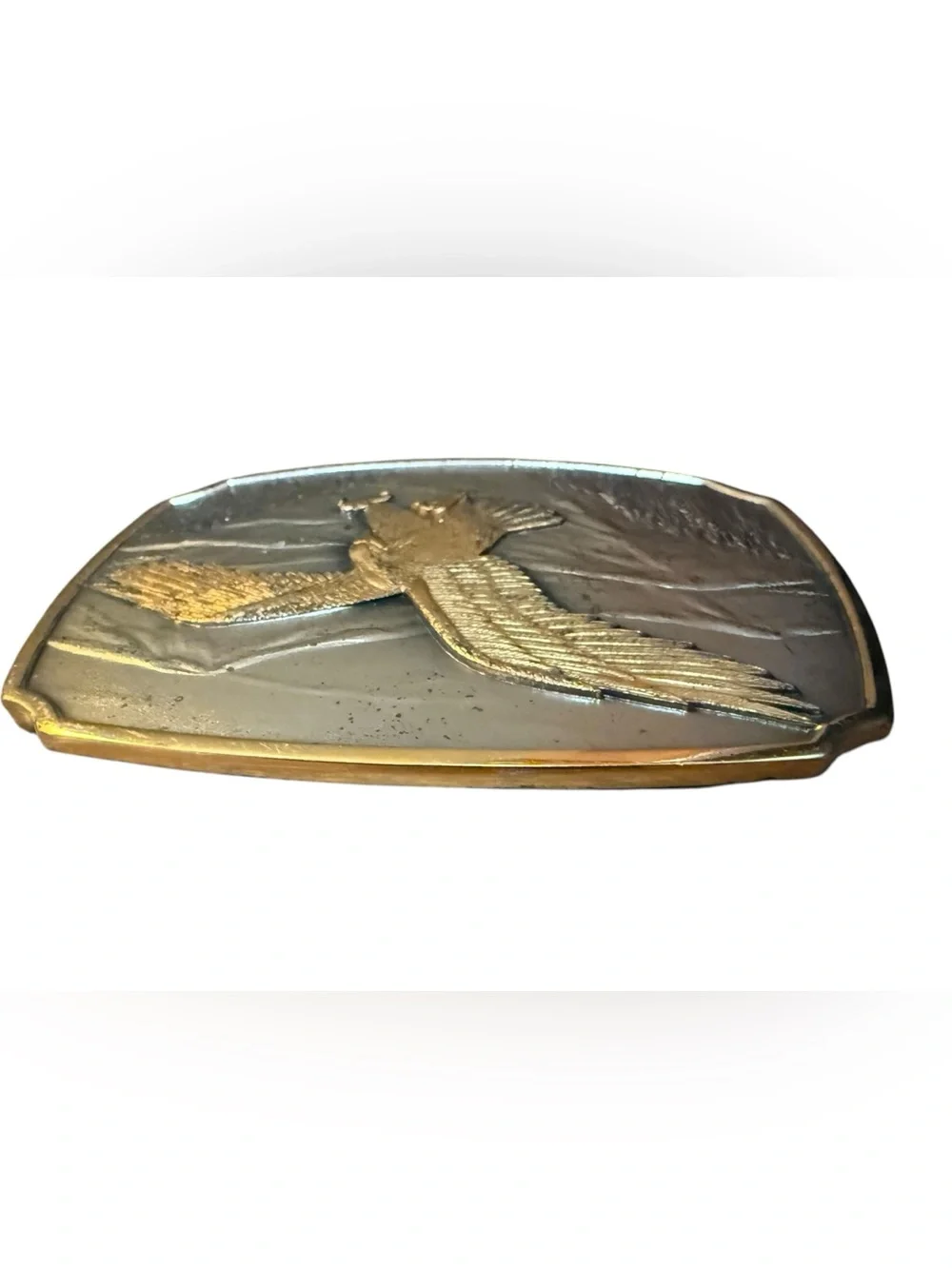 VTG 1981 The Historic Providence Mint Bald Eagle Sterling Silver Belt Buckle USA